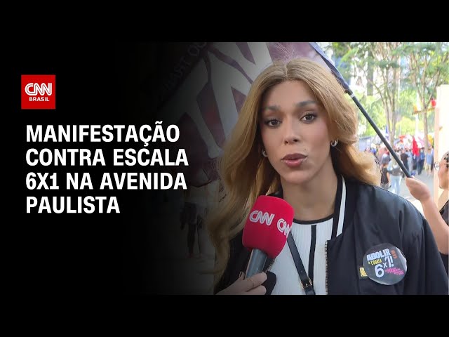 Erika Hilton acompanha manifestação contra escala 6x1 em São Paulo | LIVE CNN