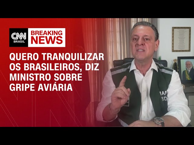 Gripe Aviária: Quero tranquilizar os brasileiros, diz ministro da agricultura | LIVE CNN